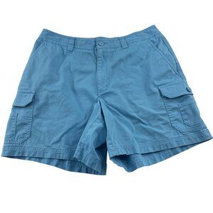 Liz Claiborne‎ Womens Blue Cargo Shorts Size 12 Cotton Blend